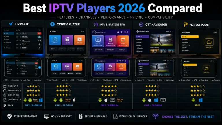 Best IPTV Players 2026 Compared - Fixed