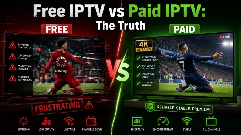 Free IPTV vs Paid IPTV: Honest Comparison (2026 Truth) 4 Free vs Paid IPTV Comparison